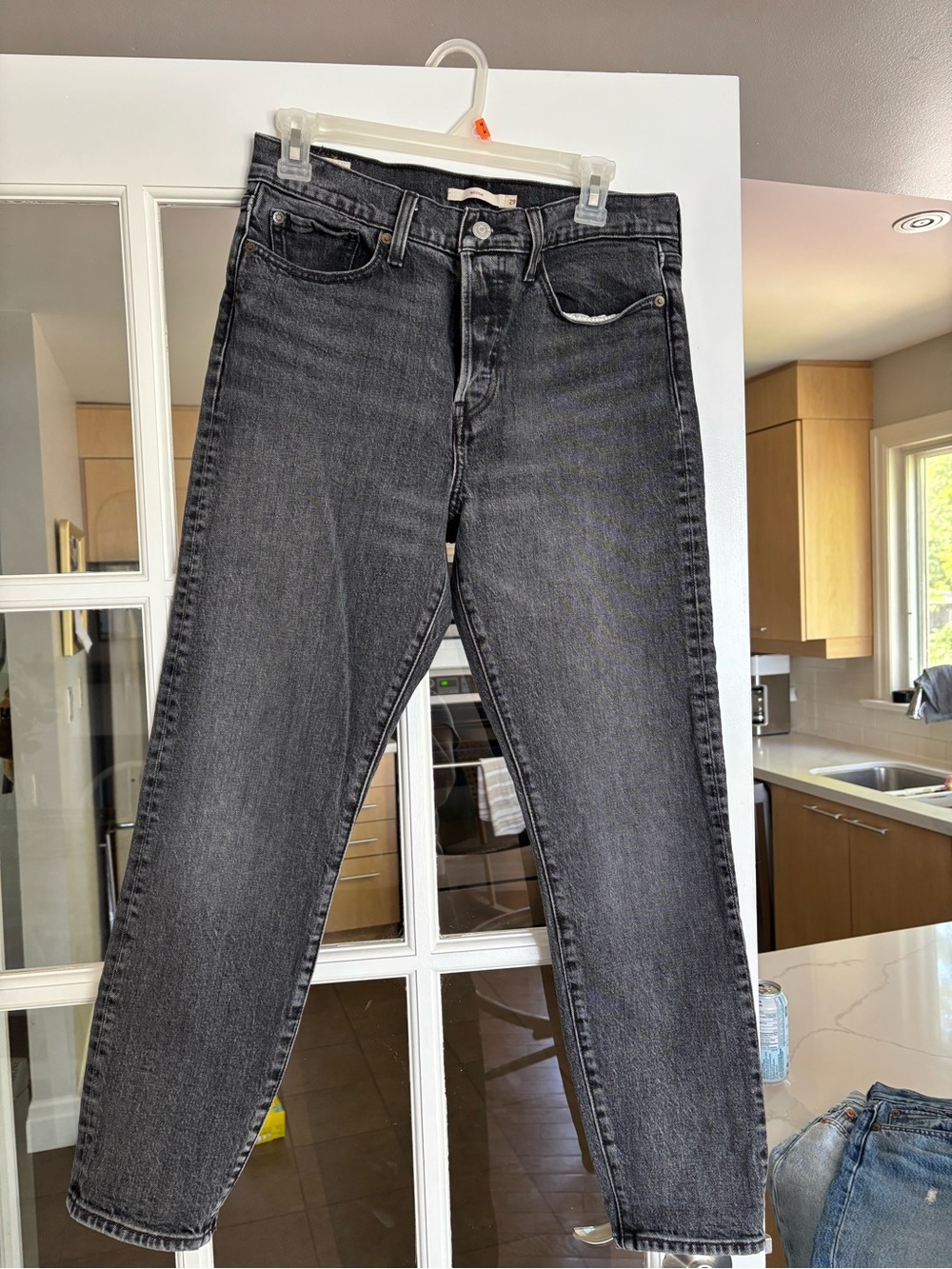 Levi's Women's Slim Straight Black Washed Jeans